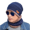 Mens Winter Beanie Hat Scarf Set